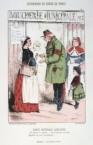 Auxiliary National Guard, Belejring af Paris, Fransk-Preussisk Krig, 1870-1871. af Unbekannt