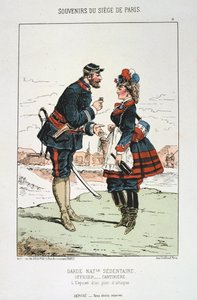 Stillesiddende nationalgarde - Cantinière-officer, belejring af Paris, 1870-1871 af Unbekannt