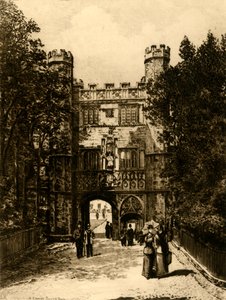 Gateway of Trinity College, Cambridge, 1898. af Unbekannt