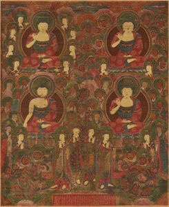 Indsamling af fire buddhaer af Unbekannt
