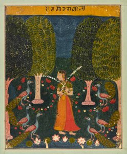 Gauri Ragini, folio fra en Ragamala, ca. 1625-1630. af Unbekannt
