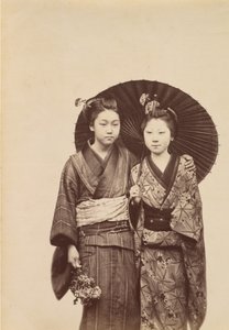 [Geisha-piger], ca. 1880. af Unbekannt