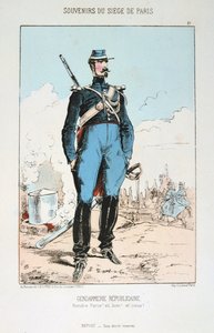 Gendarmerie Republicaine, belejring af Paris, fransk-preussisk krig, 1870-1871. af Unbekannt