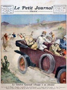 General Gouraud undslipper et mordforsøg på vej fra Damaskas til Kunaitra, 1921 af Unbekannt