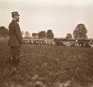 General Henri Gouraud, Champagne, Nordfrankrig, c1914-c1918. af Unbekannt