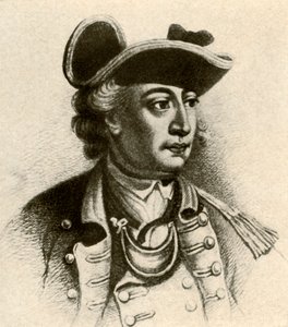 General John Sullivan, i spændt hat kantet med fletning og en kløft, c1770, 1937. af Unbekannt