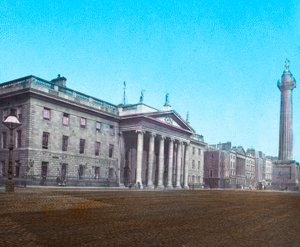 General Post Office og Nelsons Pillar, c1910 af Unbekannt