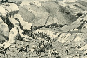 General Roberts...angrebet af ghilzais i Shutargardan-passet, 27. september 1879, 1901. af Unbekannt