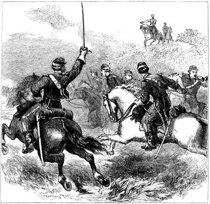General Sheridan ved Cedar Creek, Virginia, amerikansk borgerkrig, 1864 c1880 af Unbekannt