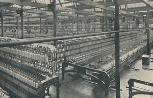 Generelt syn på spinderum, c1917 af Unbekannt