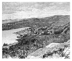 Generelt billede af Castries, St Lucia Island, c1890 af Unbekannt