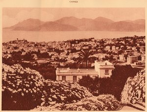 Generelt billede taget fra Pezou, Cannes, 1930. af Unbekannt