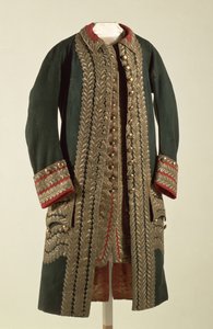 Generaluniform, tilhørende Alexander Suvorov (1729-1800), slutningen af det 18. århundrede (uldstof og silke dekoreret med guldtråd) af Unbekannt