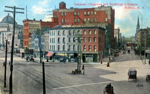 Genesse, Chippewa og Washington Streets, Buffalo, New York, USA, c1910 af Unbekannt