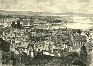 Genève, Ser mod søen, 1890. af Unbekannt