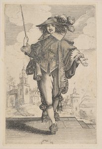 Gentleman Holding a Crop, 1629. af Unbekannt