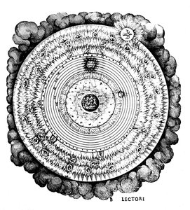 Geocentrisk eller jordcentreret univers, c1617 af Unbekannt