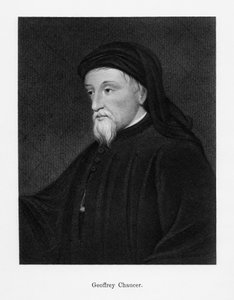 Geoffrey Chaucer, engelsk forfatter, digter, filosof, bureaukrat og diplomat, 1800-tallet af Unbekannt