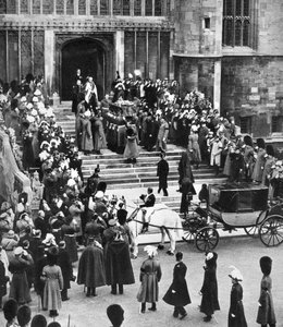 George Vs hvilested, St Georges Chapel, Windsor Castle, 28. januar 1936 af Unbekannt