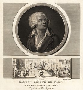 Georges Danton, stedfortræder for Paris ved nationalkonventet, henrettet 1794 af Unbekannt