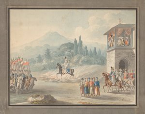 Georgisk kavalerigennemgang, ca. 1780 af Unbekannt