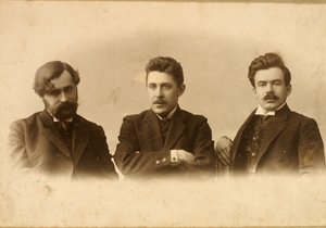 Georgy Chulkov, Vasili Milioti og Genrich Tasteven, russiske forfattere, 1900-tallet af Unbekannt