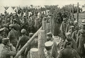 Tyske fanger på vej ind i burene, 1919. af Unbekannt