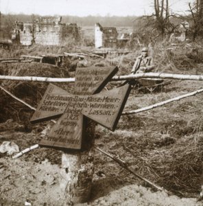 Tysk fællesgrav, c1914-c1918 af Unbekannt