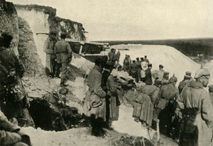 Tyske soldater ved Hulluch i det nordlige Frankrig, Første Verdenskrig, c1915, c1920. af Unbekannt