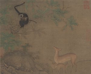 Gibbons og hjorte. af Unbekannt