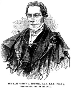 Gideon Algernon Mantell, engelsk geolog, 1852 af Unbekannt