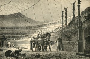 Gladiatorer, der hylder kejseren, før de sluttede sig til kamp, 1890. af Unbekannt