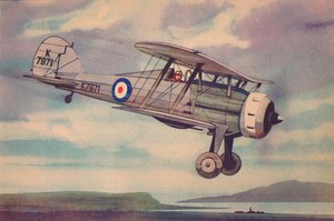 Gloster Gladiator Fighter Biplane, c1944. af Unbekannt