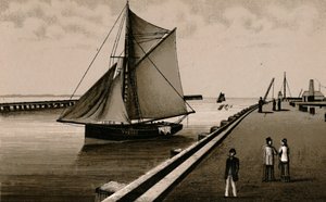 Gorleston Pier, c1880. af Unbekannt