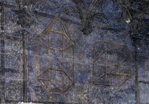 Gotisk kunst: Pavens værelse: detaljer om burene - engletårnet. 1336-1337, Pavepaladset, Avignon af Unbekannt