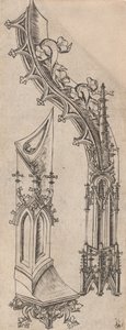 Gotisk bogstav D, ca. 14801500. af Unbekannt