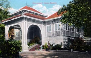 Government House, Bombay, Indien, begyndelsen af det 20. århundrede af Unbekannt