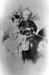 Storhertuginde Maria Alexandrovna og storhertug Sergei Alexandrovich af Rusland, c1860-c1862 af Unbekannt