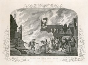 Great Fire of London, 1666 c1800-tallet af Unbekannt