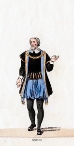 Griffith, kostumedesign til Shakespeares skuespil, Henry VIII, 1800-tallet af Unbekannt