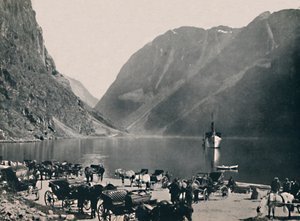 Gudvangen, Næroyfjord, 1914. af Unbekannt