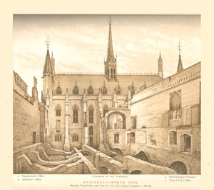 Guildhall North Side, 1882-83, 1886 af Unbekannt
