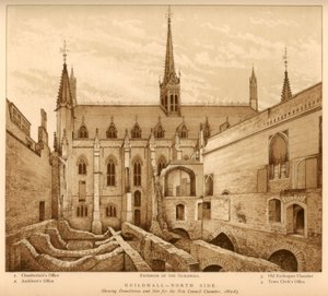 Guildhall North Side, City of London, 1882-1883 1886 af Unbekannt