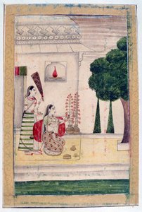 Gunakali Ragini, Ragamala Album, School of Rajasthan, 1800-tallet af Unbekannt