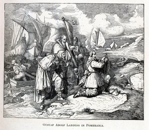 Gustav Adolf lander i Pommern, 1882 af Unbekannt