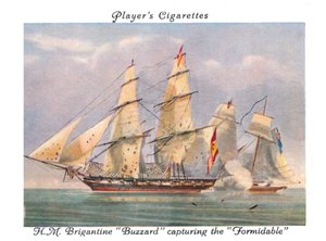 H.M.Brigantine Buzzard fanger The Formidable, 1936. af Unbekannt