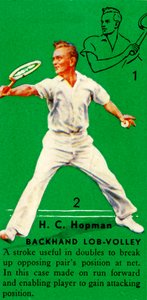 H. C. Hopman - Backhand Lob-Volley, c1935. af Unbekannt