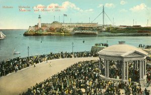 Habana: Malecon og Morro Castle, c1919. af Unbekannt