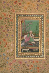 Haji Husain Bukhari, Folio fra Shah Jahan Album, recto: begyndelsen af det 19. århundrede. af Unbekannt