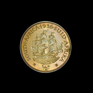 Half-Penny Coin, Sydafrika af Unbekannt